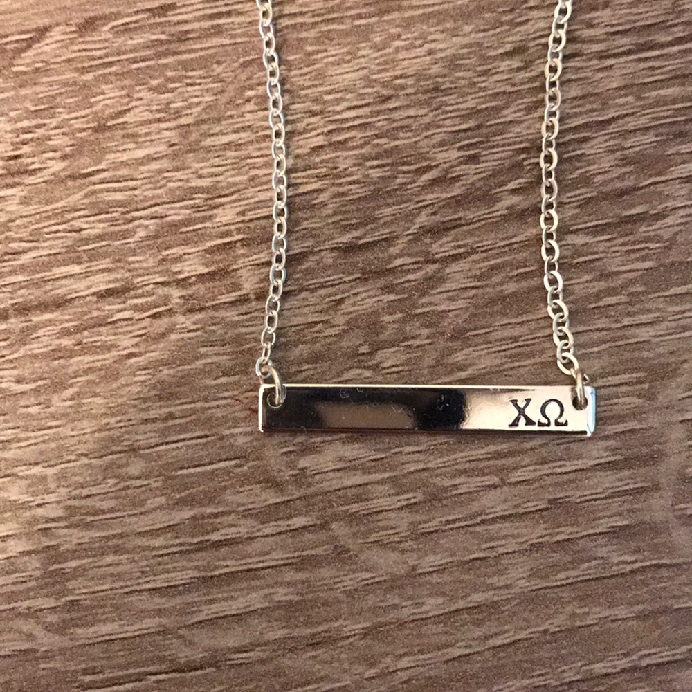 Sterling Silver Chi Omega Fraternity Necklace